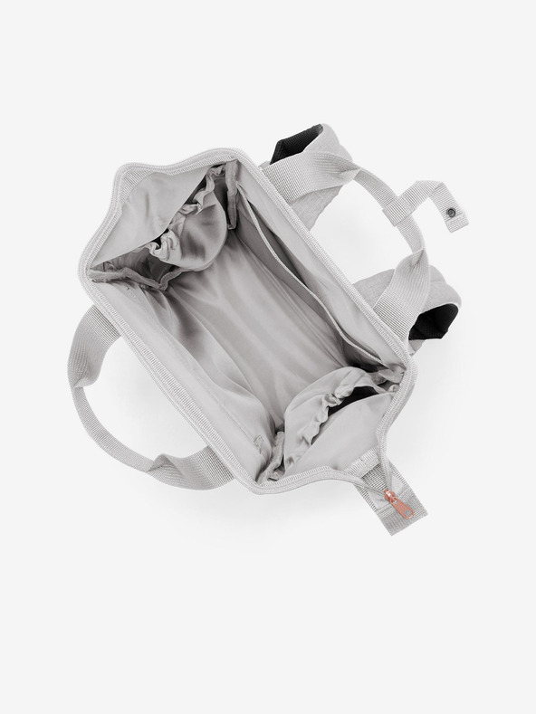 Reisenthel Svetlosivá žíhaná 2v1 Reisenthel Allrounder R Twist Sky rose batoh a taška