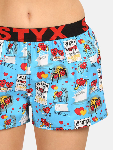 Styx Dámske šortky Styx umelecká športová guma Valentínske páry