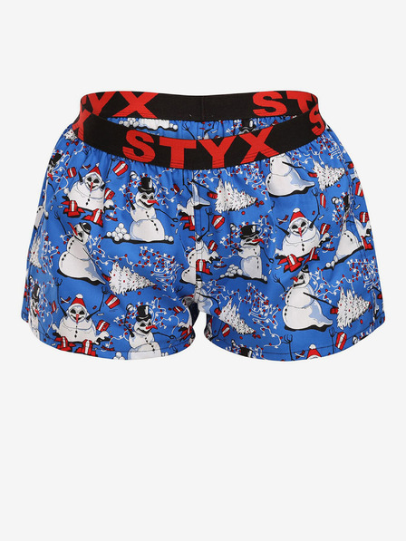 Styx Dámske šortky Styx art sports rubber Vianočné snehuliaci