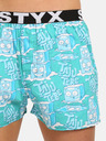 Styx Tyrkysové pánske vzorované šortky Styx Ľadové kocky