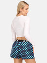 Styx Tmavomodré dámske bodkované šortky na spanie Styx Polka Dots