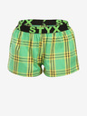 Styx Zelené dámske kockované šortky Styx