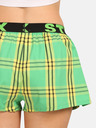 Styx Zelené dámske kockované šortky Styx