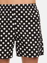 Styx Bielo-čierne pánske domáce šortky Styx Polka Dot s vreckami