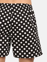 Styx Bielo-čierne pánske domáce šortky Styx Polka Dot s vreckami