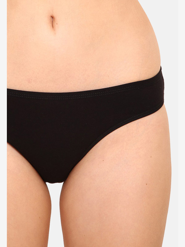 Nedeto Sada troch dámskych nohavičiek v čiernej a ružovej farbe Nedeto