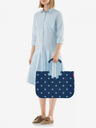 Reisenthel Tmavomodrá dámska bodkovaná taška Reisenthel Loopshopper L Frame Mixed Dots