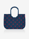 Reisenthel Tmavomodrá dámska bodkovaná taška Reisenthel Loopshopper L Frame Mixed Dots