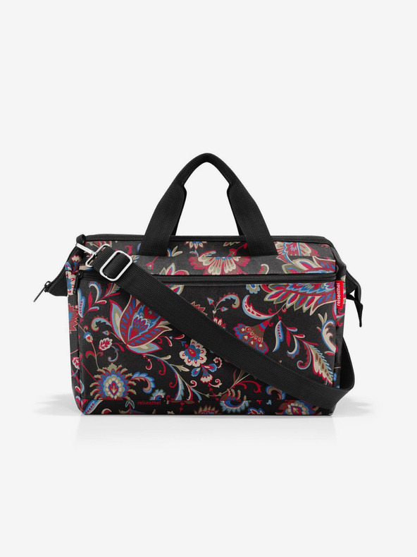 Reisenthel Vínová čierna dámska vzorovaná cestovná taška Reisenthel Allrounder S Pocket Paisley Black