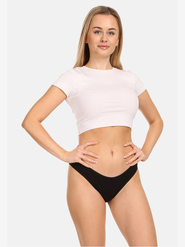 Nedeto Súprava piatich dámskych boxeriek v čiernej farbe Nedeto