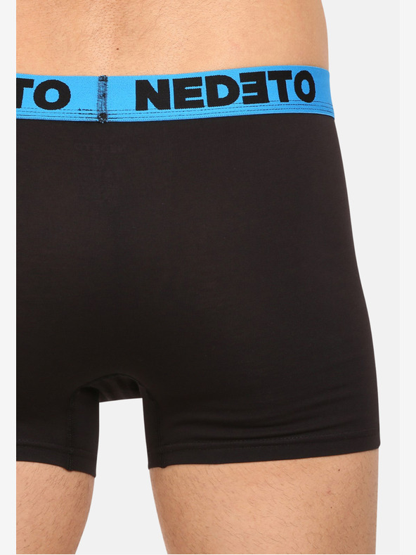 Nedeto Súprava piatich pánskych boxeriek v čiernej farbe Nedeto