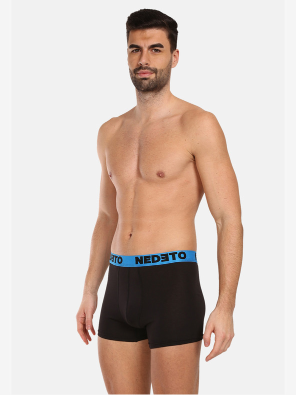 Nedeto Súprava piatich pánskych boxeriek v čiernej farbe Nedeto