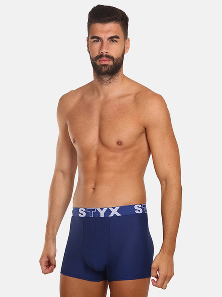 Styx Súprava troch pánskych boxeriek v tmavomodrej farbe STYX