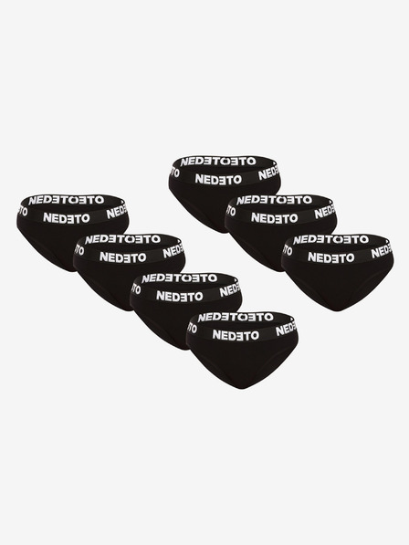 Nedeto Súprava siedmich dámskych nohavičiek Nedeto black