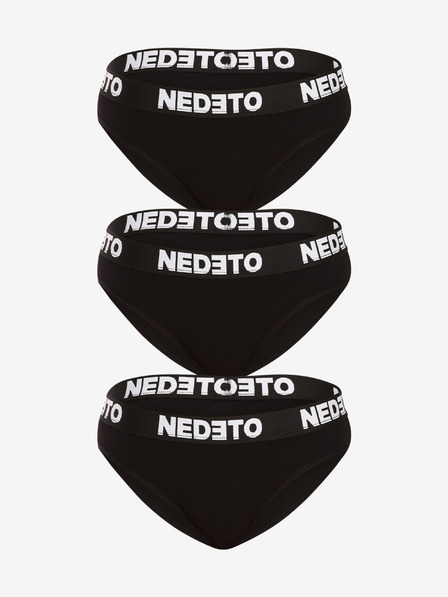 Nedeto Súprava troch kusov - dámske nohavičky Nedeto čierne