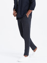 Ombre Clothing Tmavomodré pánske mrkvové nohavice Ombre Oblečenie