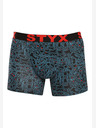 Styx Pánske dlhé športové boxerky Styx na umeleckú gumu doodle (U1256/2)