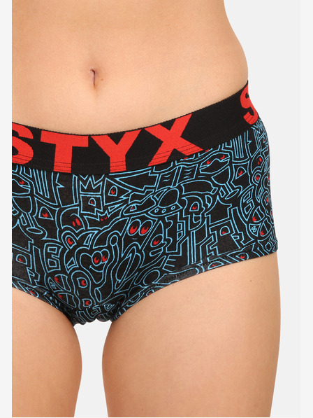 Styx Dámske umelecké nohavičky Styx s čmáranicou na nohe