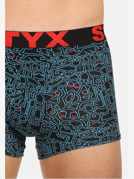 Styx Styx pánske boxerky Styx umelecké športové gumové nohavičky s čmáranicou (G1256/2)