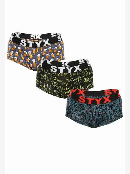 Styx Sada troch - dámske nohavičky Styx art s nohavičkou viacfarebné