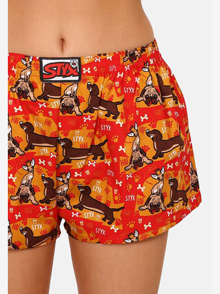 Styx Dámske klasické elastické šortky Styx art dogs
