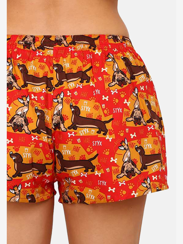 Styx Dámske klasické elastické šortky Styx art dogs