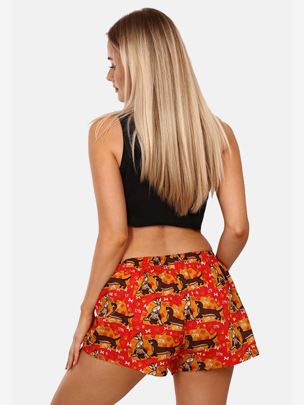 Styx Dámske klasické elastické šortky Styx art dogs