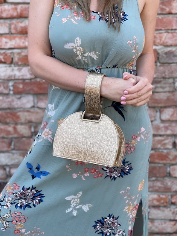 Elega Zlatá dámska kabelka Elega Amber