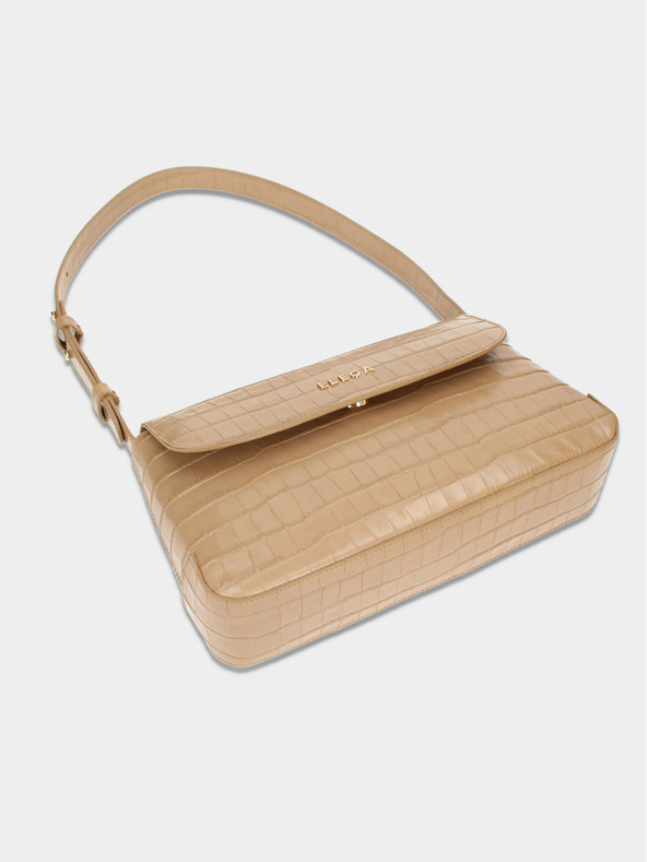 Elega Béžová dámska kabelka s chlopňou Elega Dundee