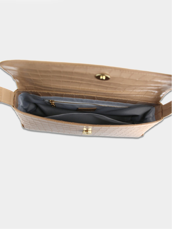 Elega Béžová dámska kabelka s chlopňou Elega Dundee