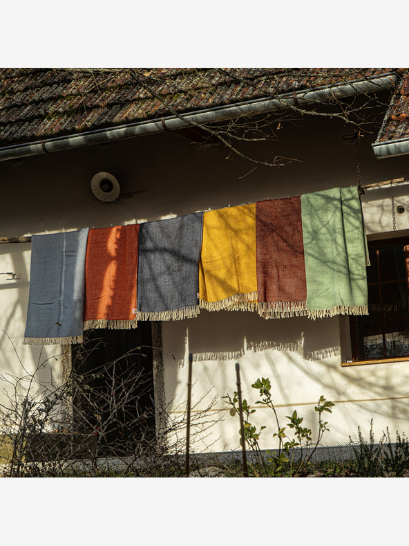 Balkanova Vlnená deka Elma I - horčicovo žltá