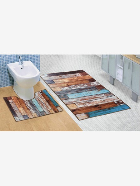 Bellatex Kúpeľňová a WC rohožka Drevená podlaha 3D Bellatex