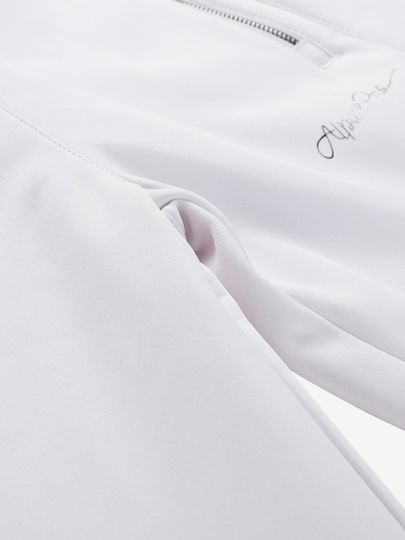 ALPINE PRO Dámske lyžiarske softshellové nohavice s membránou ALPINE PRO GERANA white