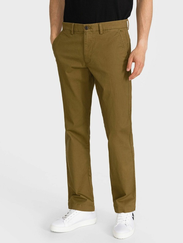 GAP Nohavice essential khaki straight fit GapFlex GAP