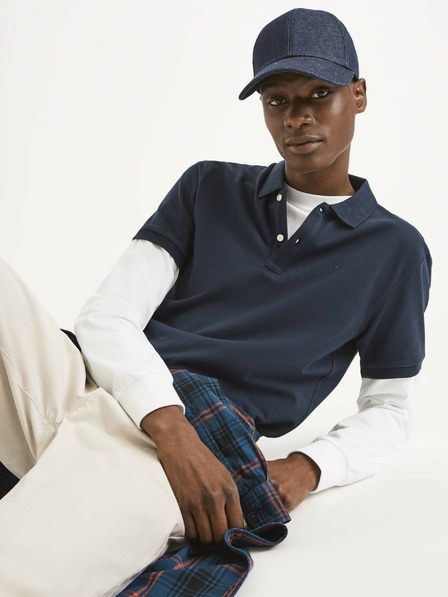 Celio Tmavomodrá pánska polokošeľa Celio
