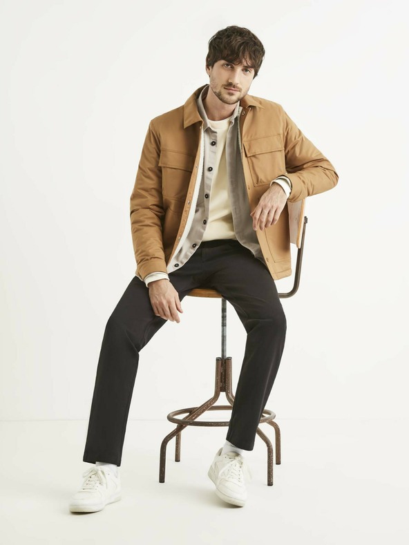 Celio Čierne pánske nohavice Celio