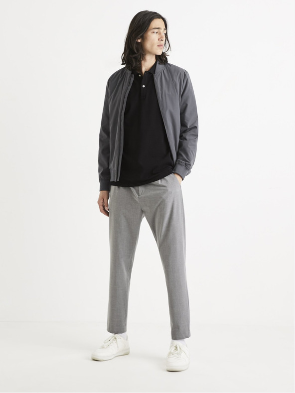 Celio Čierne pánske polo tričko Celio Teone