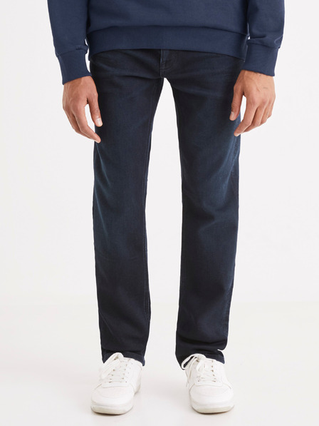 Celio Tmavomodré pánske džínsy Celio C15 rovného strihu