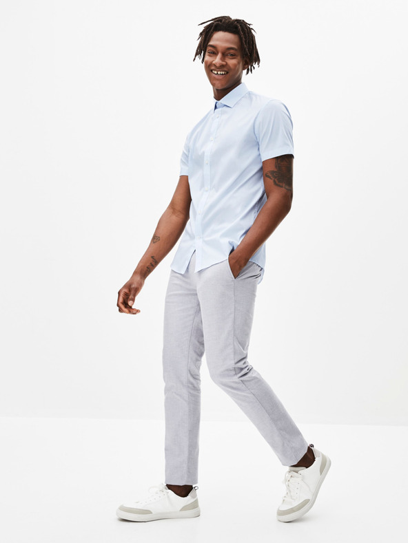 Celio Svetlomodrá pánska košeľa Celio Daslim