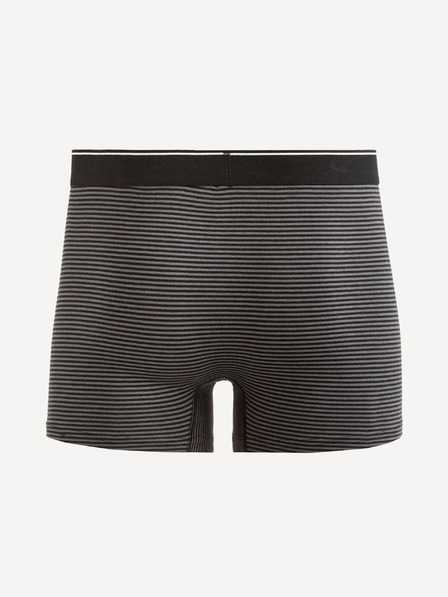 Celio Tmavosivé pánske pruhované boxerky Celio
