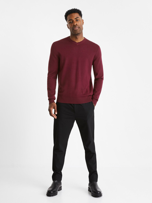 Celio Čierne pánske nohavice Celio Cosmart