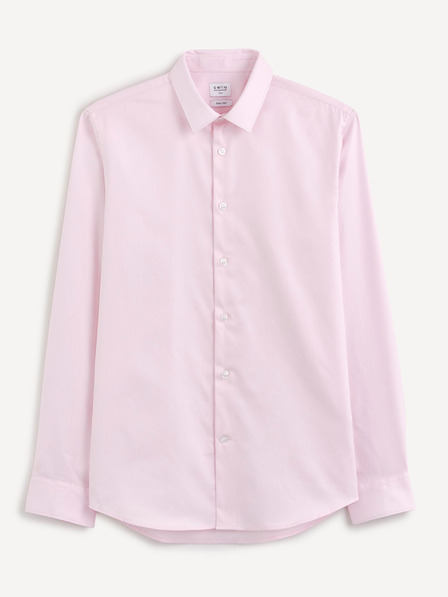 Celio Svetloružová pánska slim fit košeľa Celio Narox