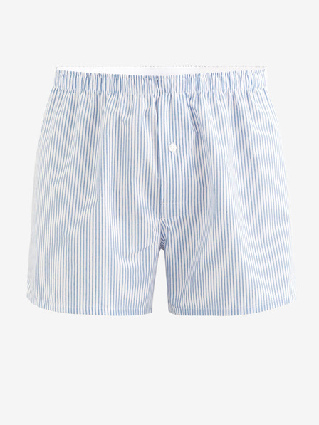 Celio Modro-biele pánske pruhované šortky Celio Dibistripe