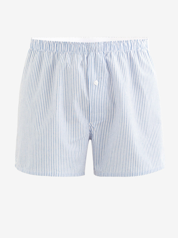 Celio Modro-biele pánske pruhované šortky Celio Dibistripe