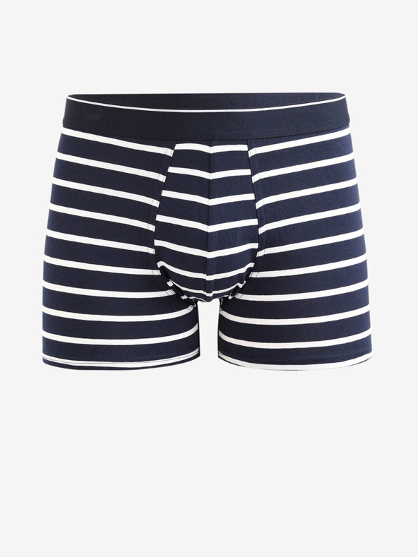Celio Tmavomodré pánske pruhované boxerky Celio Mitch