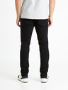 Celio Čierne pánske slim fit džínsy Celio Foslim