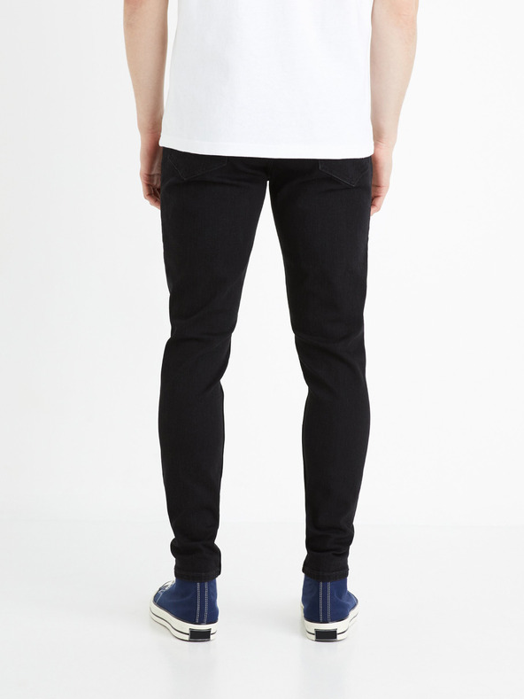 Celio Čierne pánske džínsy skinny fit Celio Foskinny1