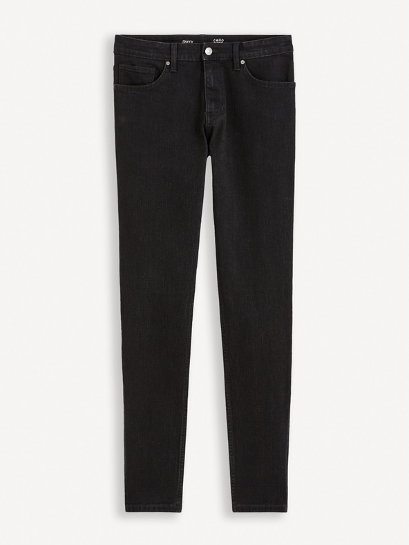 Celio Čierne pánske džínsy skinny fit Celio Foskinny1