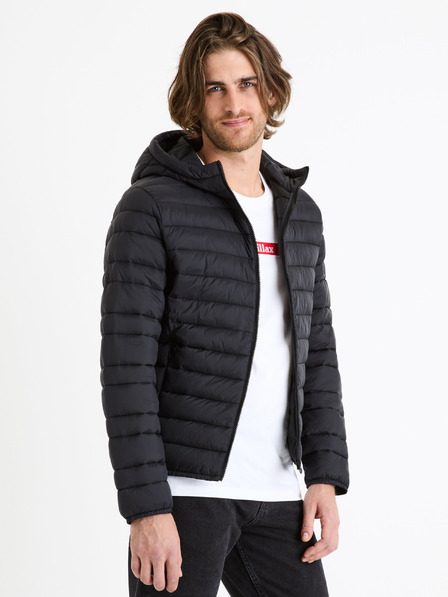 Celio Čierna pánska prešívaná bunda Celio Fububble