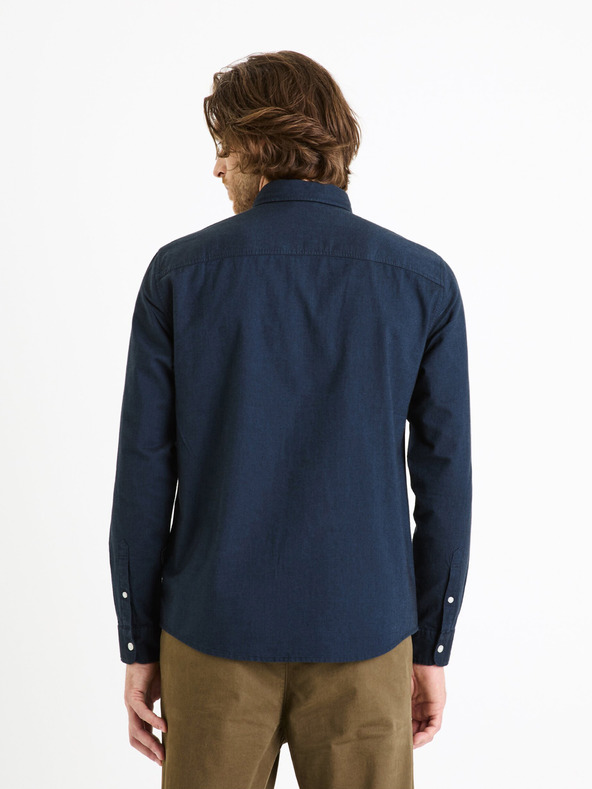 Celio Tmavomodrá pánska košeľa Celio Daxford